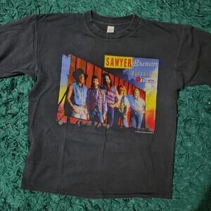 Vintage 1993 Sawyer Brown Outskirts of Town Tour Band Tee USA XL